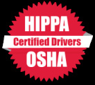 HIPPA AND OSHA certified deliveries