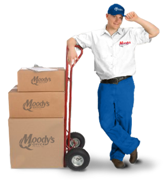 Delivery person from Moody's Quick